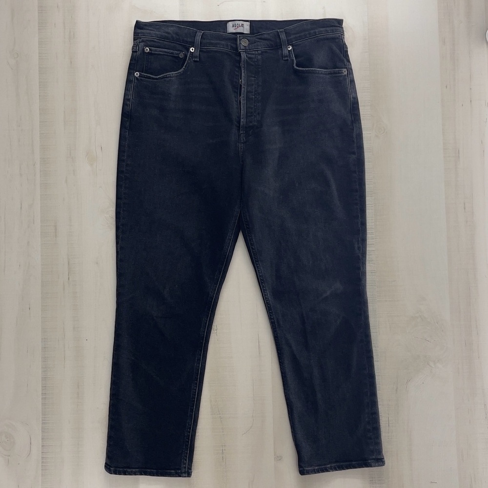 AGOLDE womens black high rise jeans denim 33